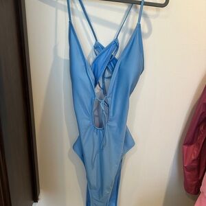 Shade & Shore Blue Bodysuit One Piece Swimsuit